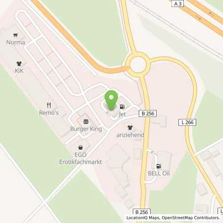 Standortübersicht der Tankstelle JET Tankstelle in 56587 Oberhonnefeld