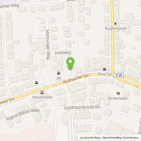 Standortübersicht der Tankstelle JET Tankstelle in 35398 Giessen