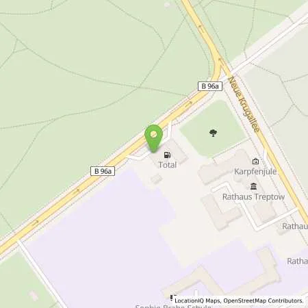 Standortübersicht der Tankstelle Total Tankstelle in 12435 Berlin (Treptow)