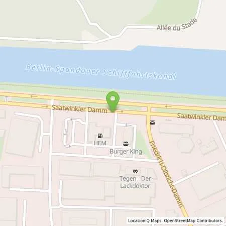 Standortübersicht der Tankstelle HEM Tankstelle in 13627 Berlin (Tegel)