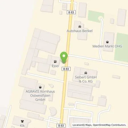 Standortübersicht der Tankstelle Merceds-Benz Autohaus Vössing GmbH in 37688 Beverungen
