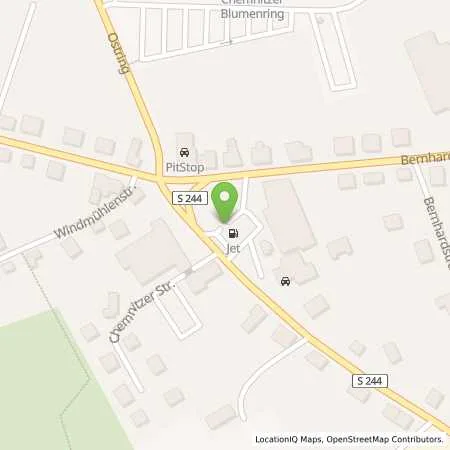 Standortübersicht der Tankstelle JET Tankstelle in 09212 Limbach-Oberfrohna