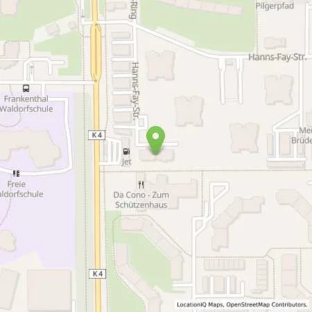 Standortübersicht der Tankstelle JET Tankstelle in 67227 Frankenthal