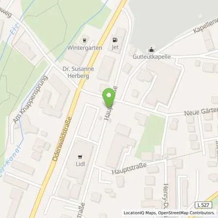 Standortübersicht der Tankstelle JET Tankstelle in 74821 Mosbach