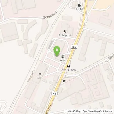 Standortübersicht der Tankstelle Aral in 38106 Braunschweig