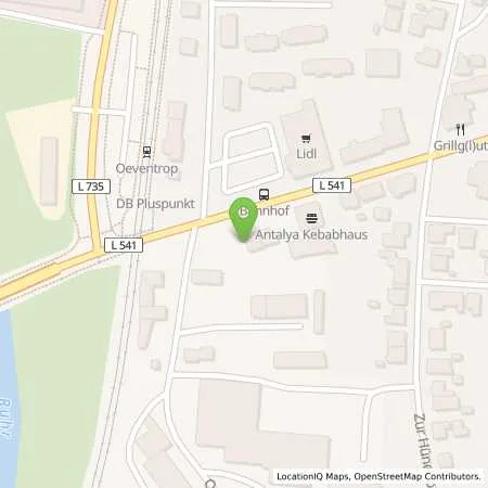 Standortübersicht der Tankstelle Aral Station in 59823 Arnsberg (Oeventrop)