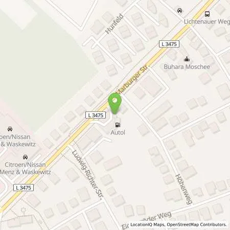 Standortübersicht der Tankstelle Card Tank 24 (Automat) in 35396 Gießen