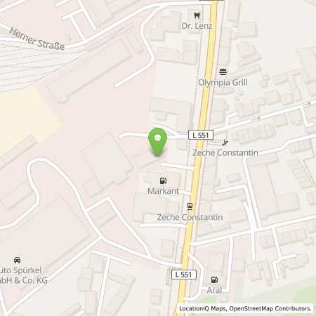 Standortübersicht der Tankstelle Markant-Tankstelle Heike Reinecke in 44809 Bochum