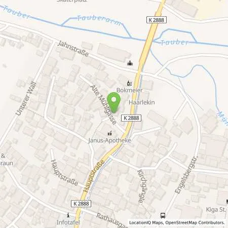 Standortübersicht der Tankstelle Tankstelle Karl Gerlinger in 97980 Bad Mergentheim (Markelsheim)