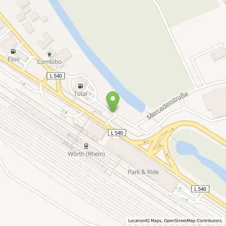 Standortübersicht der Tankstelle Total Tankstelle in 76744 Wörth