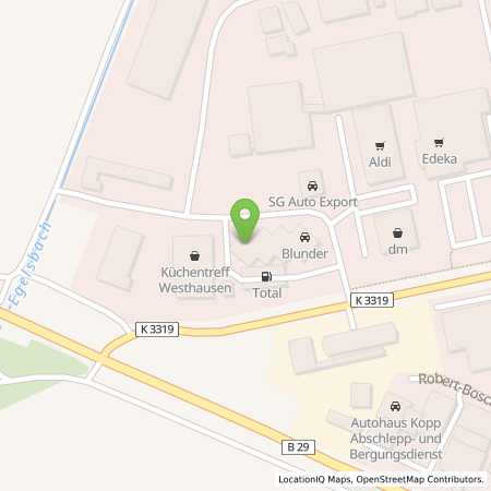 Standortübersicht der Autogas (LPG) Tankstelle: Total Station in 73463, Westhausen