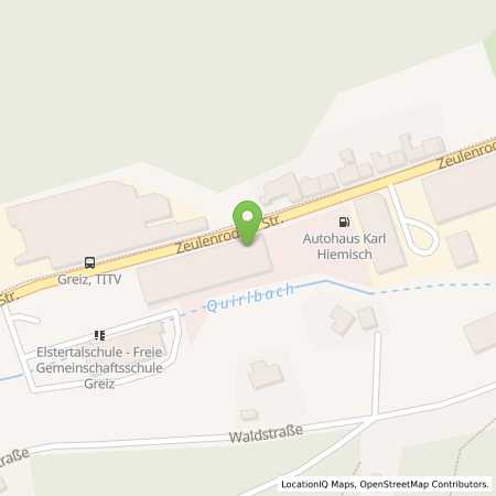 Standortübersicht der Autogas (LPG) Tankstelle: Autohaus Karl Hiemisch (Tankautomat) in 07973, Greiz