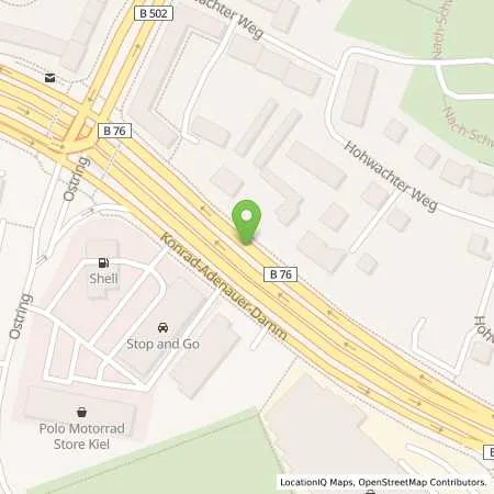 Standortübersicht der Tankstelle Shell Station in 24143 Kiel-Gaarden