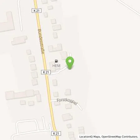 Standortübersicht der Tankstelle HEM-Tankstelle in 25495 Kummerfeld