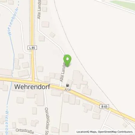 Standortübersicht der Tankstelle Aral Tankstelle Olaf Marenke GmbH in 49152 Bad Essen