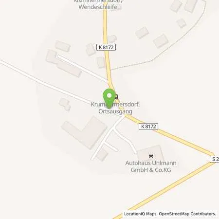 Standortübersicht der Tankstelle Autohaus Uhlmann GmbH & Co. KG Mitsubishi - Vertragshändler in 09434 Krumhermersdorf