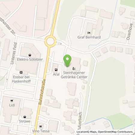 Standortübersicht der Tankstelle ARAL Tankstelle in 33803 Steinhagen