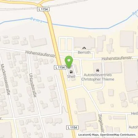 Standortübersicht der Tankstelle Shell Station in 73547 Lorch