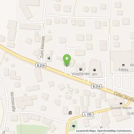 Standortübersicht der Tankstelle Tankstelle Voigtländer in 29690 Schwarmstedt