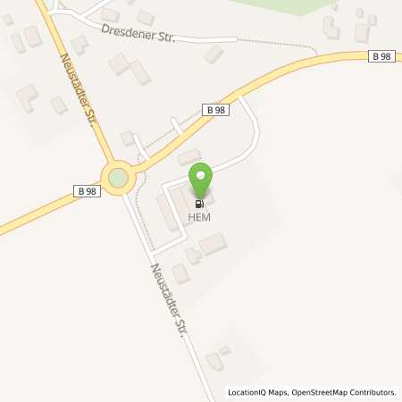 Standortübersicht der Autogas (LPG) Tankstelle: HEM-Tankstelle in 01877, Putzkau