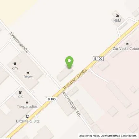 Standortübersicht der Tankstelle HEM-Tankstelle in 06749 Bitterfeld