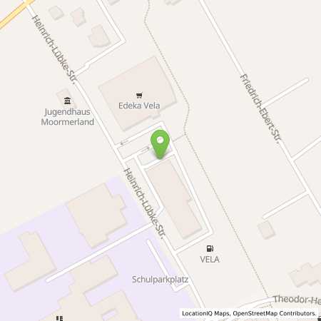 Standortübersicht der Autogas (LPG) Tankstelle: Vela Einkaufswelt in 26802, Moormerland