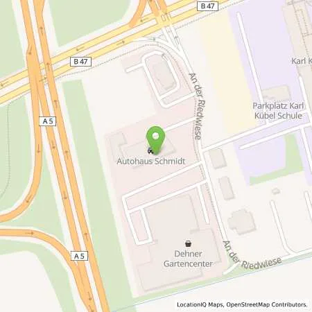 Standortübersicht der Tankstelle Autohaus Schmidt in 64625 Bensheim