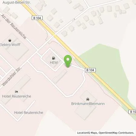 Standortübersicht der Tankstelle HEM-Tankstelle in 17153 Stavenhagen