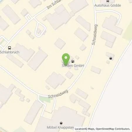 Standortübersicht der Tankstelle Steden GmbH in 59872 Meschede