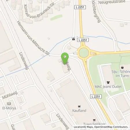 Standortübersicht der Tankstelle Kaufland-Tankstelle in 97999 Igersheim