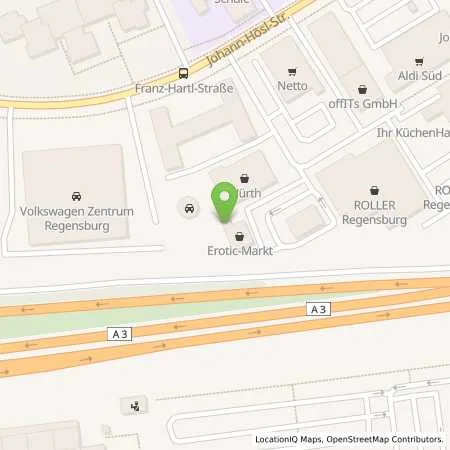 Standortübersicht der Tankstelle Erotic Markt Regensburg (Tankautomat) in 93053 Regensburg