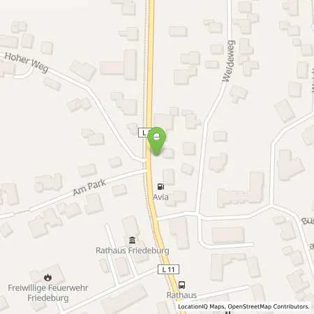 Standortübersicht der Tankstelle AVIA Tankstelle in 26446 Friedeburg