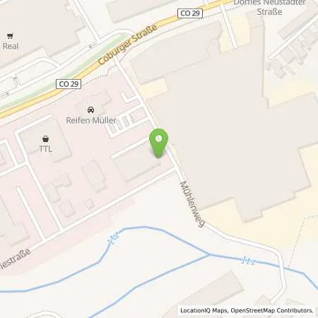 Standortübersicht der Tankstelle JoJo SB Waschanlage (Tankautomat) in 96487 Dörfles-Esbach