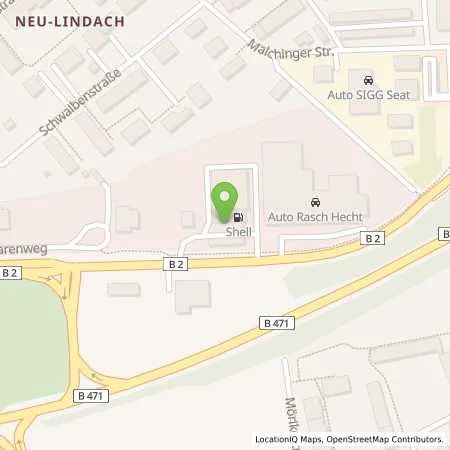 Standortübersicht der Tankstelle Shell Station Riedl GmbH in 82256 Fürstenfeldbruck