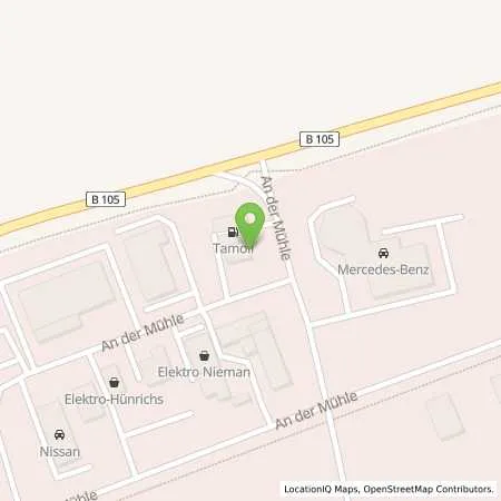 Standortübersicht der Tankstelle Tamoil Tankstelle in 18311 Ribnitz-Damgarten