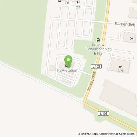 Standortübersicht der Tankstelle HEM-Tankstelle in 23970 Kritzow