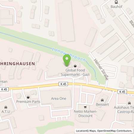 Standortübersicht der Autogas (LPG) Tankstelle: HEM Tankstelle in 44575, Castrop-Rauxel