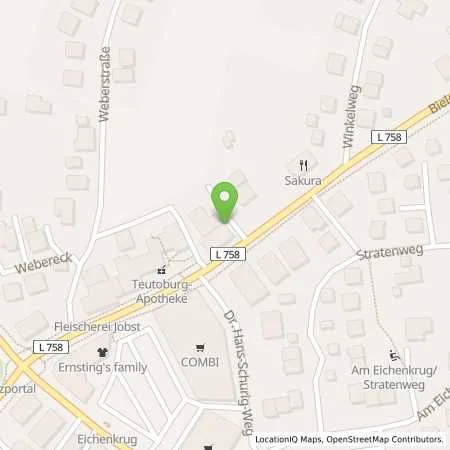 Standortübersicht der Tankstelle Classic-Tankstelle in 32758 Detmold (Pivitsheide)