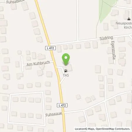 Standortübersicht der Tankstelle TAS Tankstelle in 38268 Lengede (Broistedt)