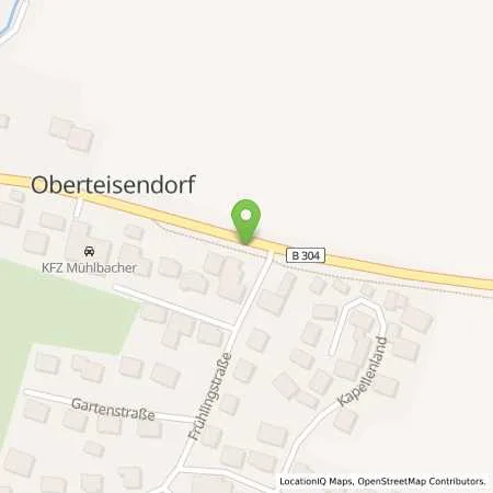 Standortübersicht der Tankstelle Autohaus Mühlbacher (Tankautomat) in 83317 Oberteisendorf