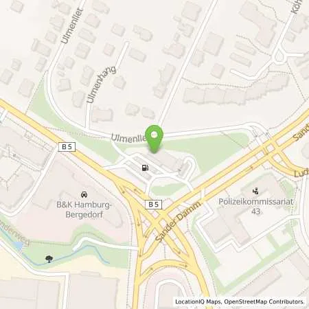 Standortübersicht der Tankstelle Esso-Tankstelle in 21033 Hamburg (Bergedorf)