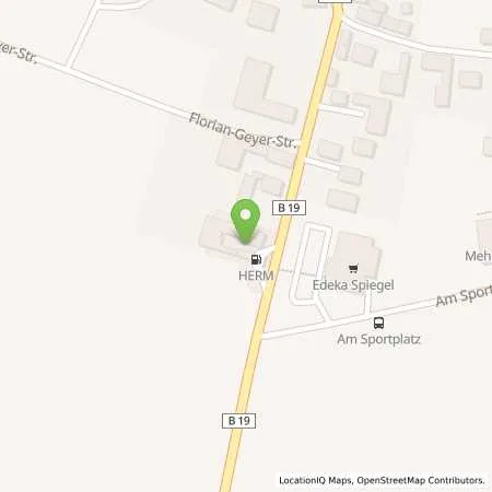 Standortübersicht der Tankstelle Tankstelle Herm GmbH & Co. KG in 97232 Giebelstadt