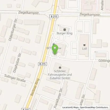 Standortübersicht der Tankstelle BFT-Tankstelle Cunow KG in 31582 Nienburg