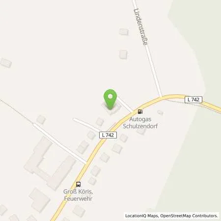 Standortübersicht der Tankstelle Autogas Schulzendorf in 15746 Groß Köris