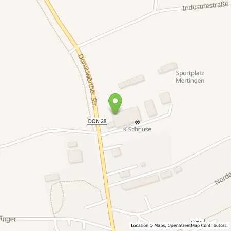 Standortübersicht der Tankstelle Autohaus Kurt Schnuse in 86690 Mertingen