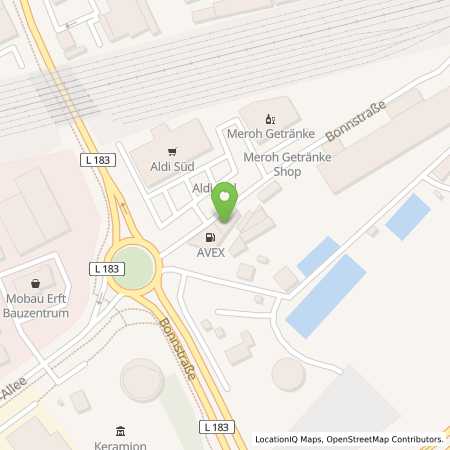 Standortübersicht der Autogas (LPG) Tankstelle: AVEX Tankstelle in 50226, Frechen