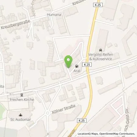 Standortübersicht der Tankstelle Aral Tankstelle in 50226 Frechen