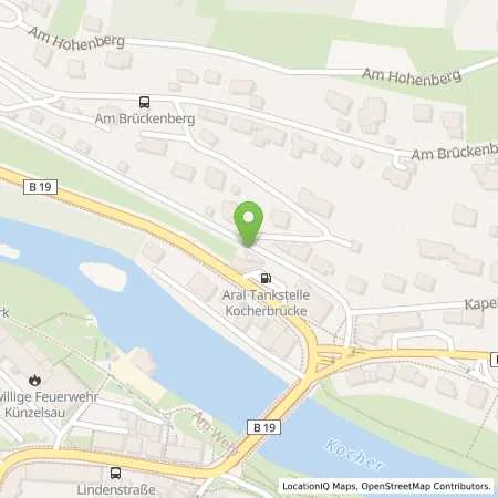 Standortübersicht der Tankstelle ARAL Station in 74653 Künzelsau