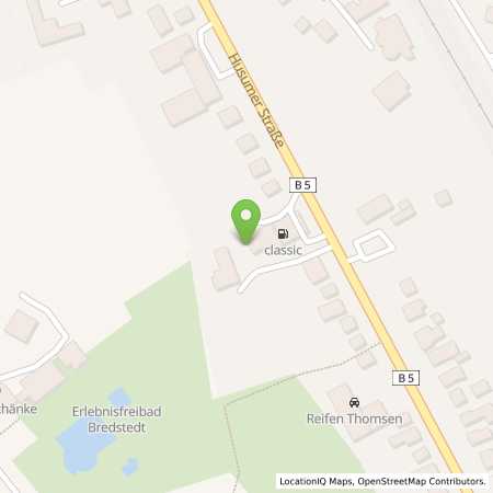 Standortübersicht der Autogas (LPG) Tankstelle: Classic Tankstelle in 25821, Bredstedt