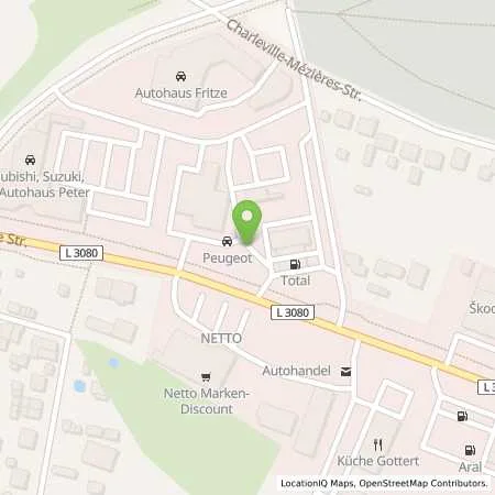 Standortübersicht der Tankstelle TOTAL Tankstelle in 99734 Nordhausen